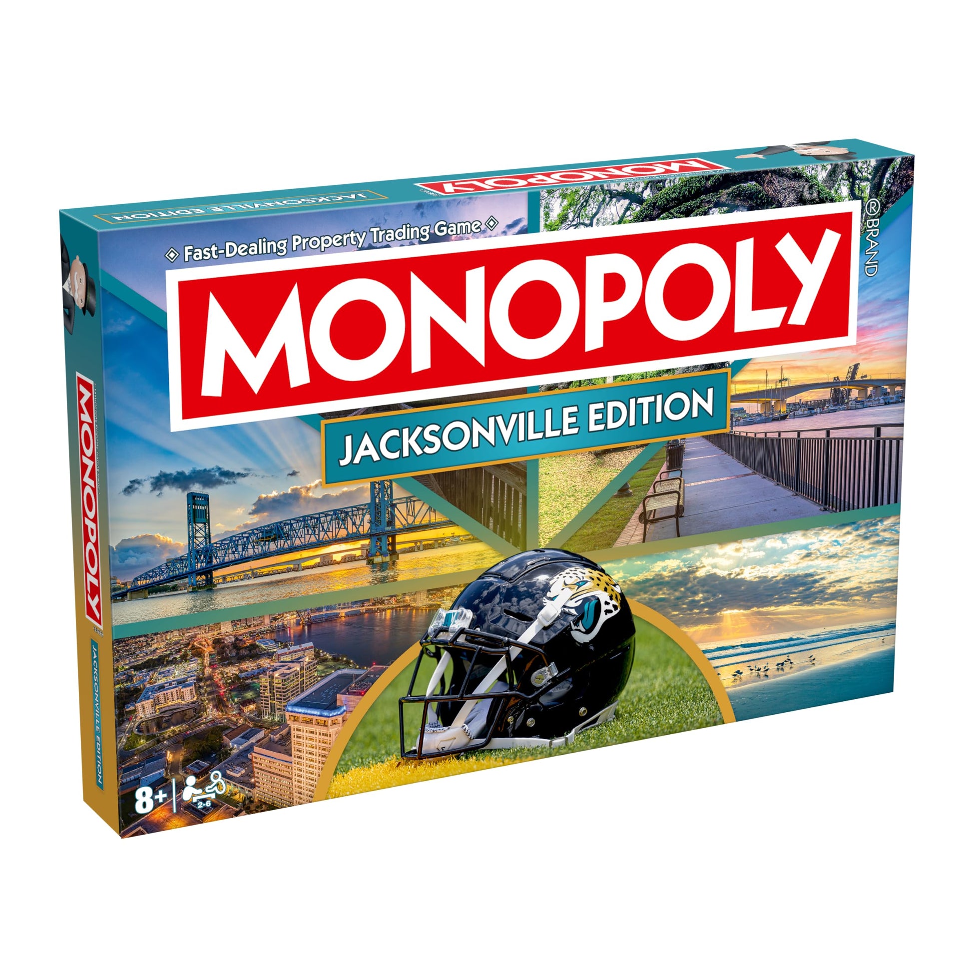 Monopoly Board Game - Jacksonville, FL Edition: 2-6 Players Family Board Games for Kids and Adults, Board Games for Kids 8 and Up, Ideal for Game