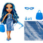 Rainbow High Swim & Style Skyler, Blue 11" Fashion Doll with Shimmery Wrap to Style 10+ Ways, Removable Swimsuit, Sandals, Fun Play Accessories, Great