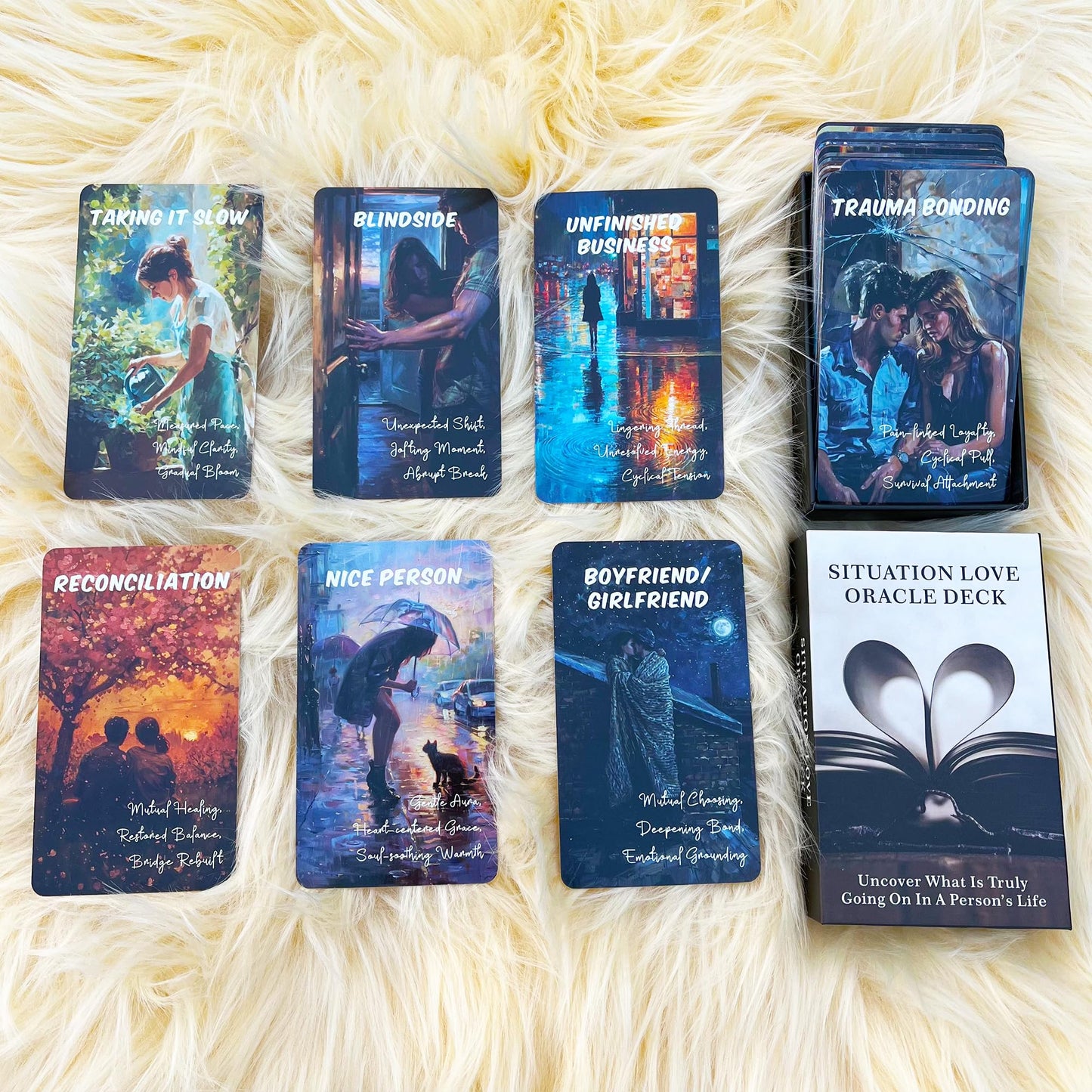 EMPATHSOUL Oracle Cards Deck 54 Cards for Beginners, Relationship and Love Oracle Cards for Dating, Breakups and Healing, Emotional Clarity, Self