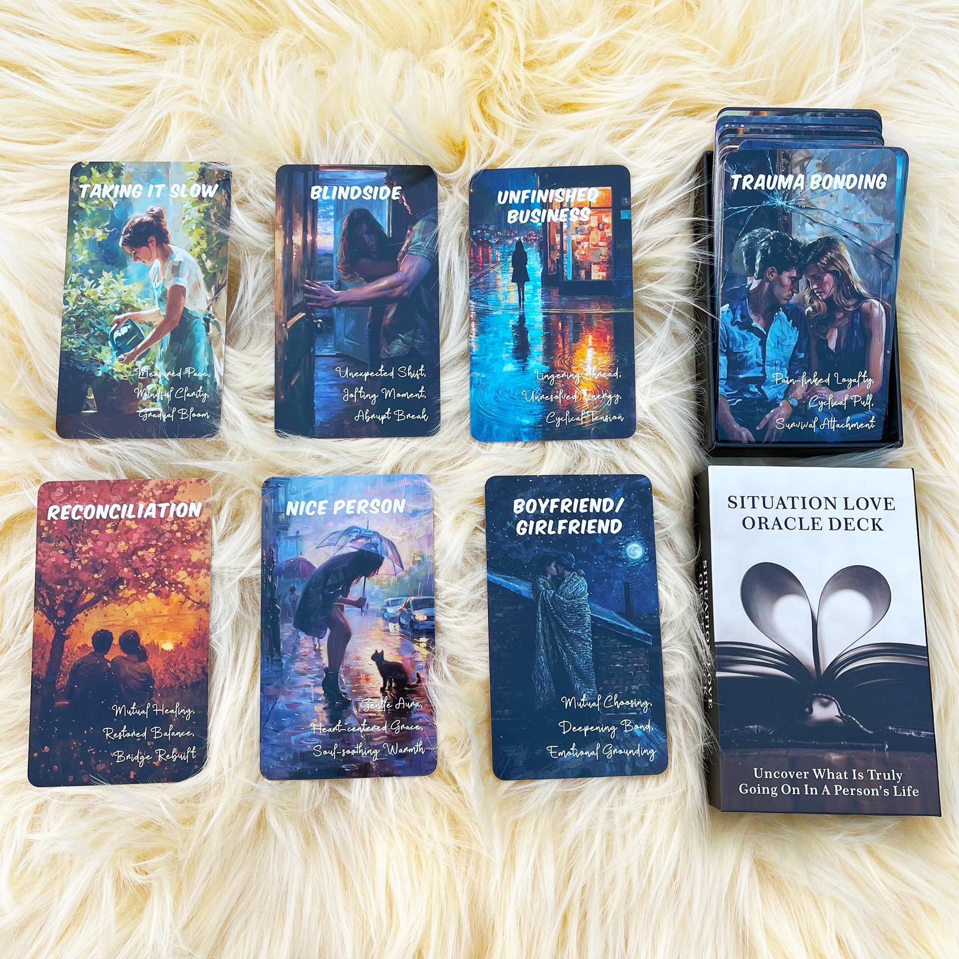 EMPATHSOUL Oracle Cards Deck 54 Cards for Beginners, Relationship and Love Oracle Cards for Dating, Breakups and Healing, Emotional Clarity, Self