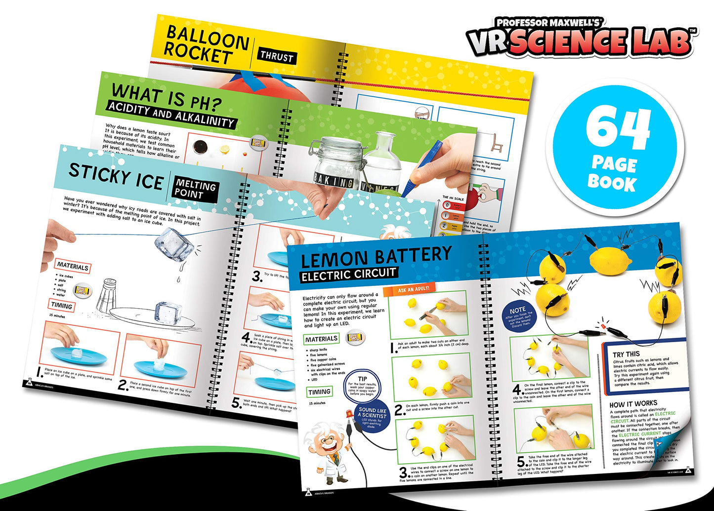 Professor Maxwell's VR Science Lab - Virtual Reality Kids Science Kit, Book and Interactive STEM Learning Activity Set (Full Version - Includes