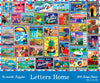 Re-marks Letters Home Stamp Collage Puzzle, 500-Piece Jigsaw Puzzle for All Ages