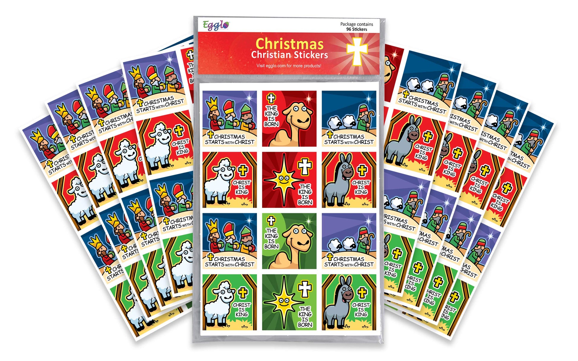 Christian Holiday Stickers for Kids - (3-Pack) Fall, Thanksgiving & Christmas - Religious Toys, Gifts, Crafts, Stocking Stuffers, Party Supplies