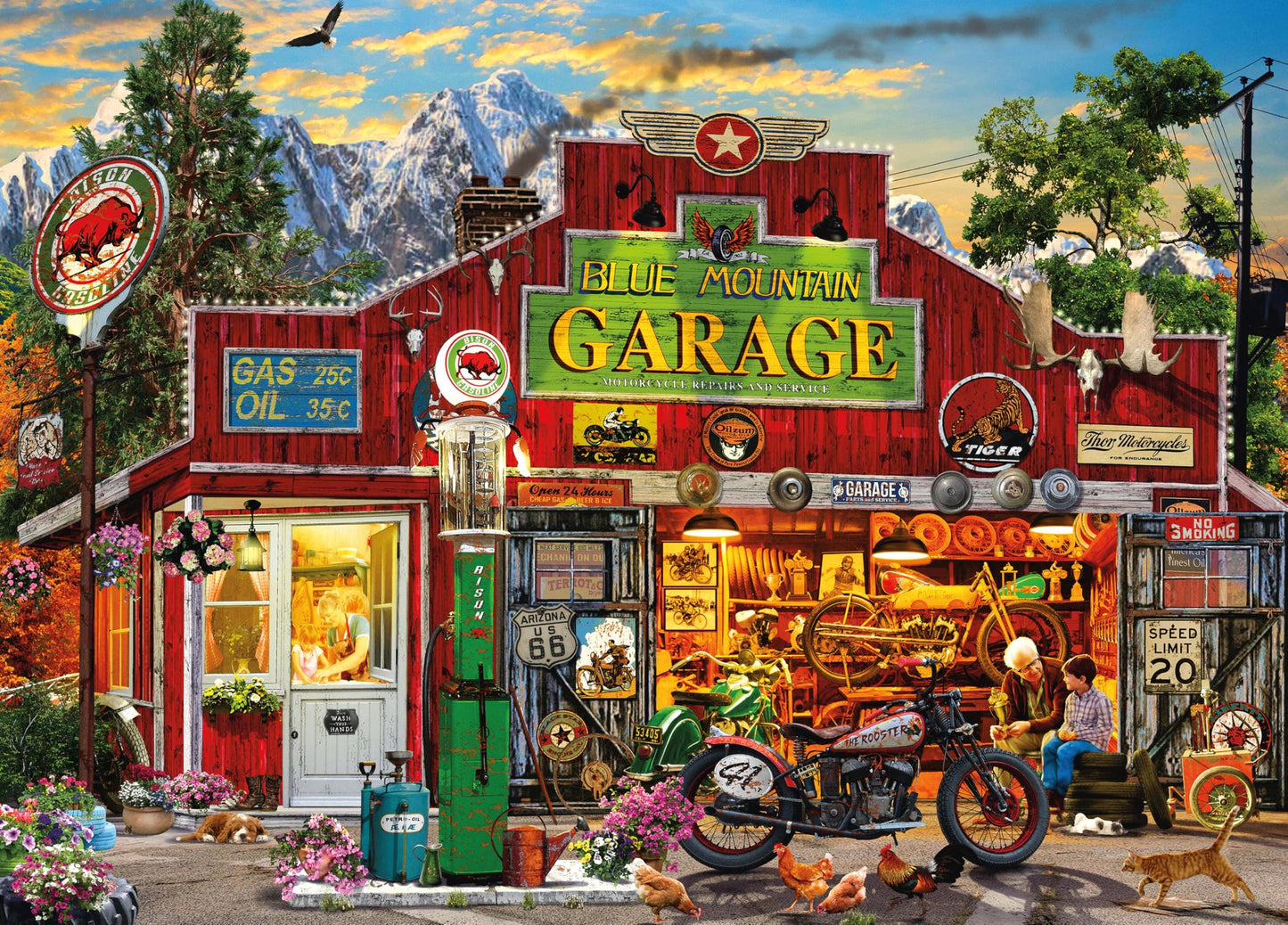 Ceaco - Grandpa's Garage - 1000 Piece Jigsaw Puzzle for Adults