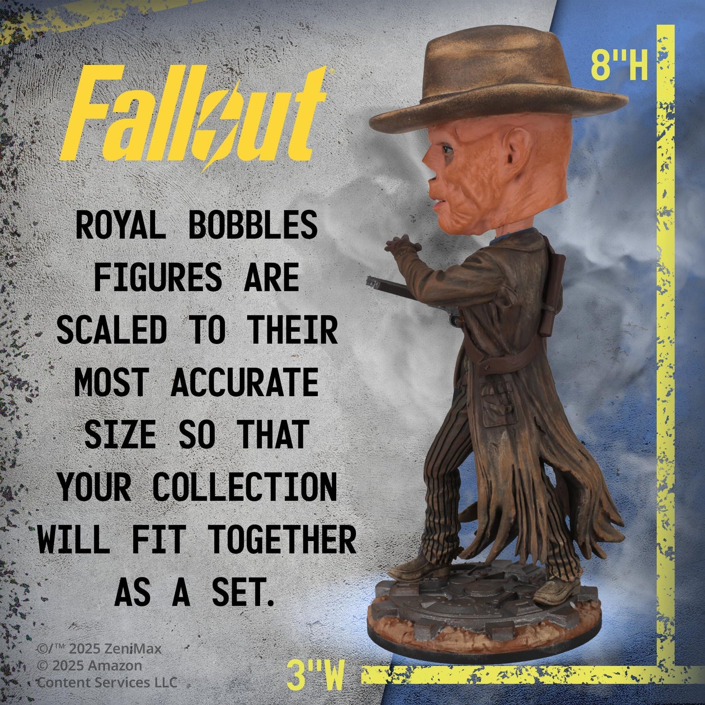 Royal Bobbles Fallout TV Series The Ghoul - 8” Inches Tall - Collectible Bobblehead Statue