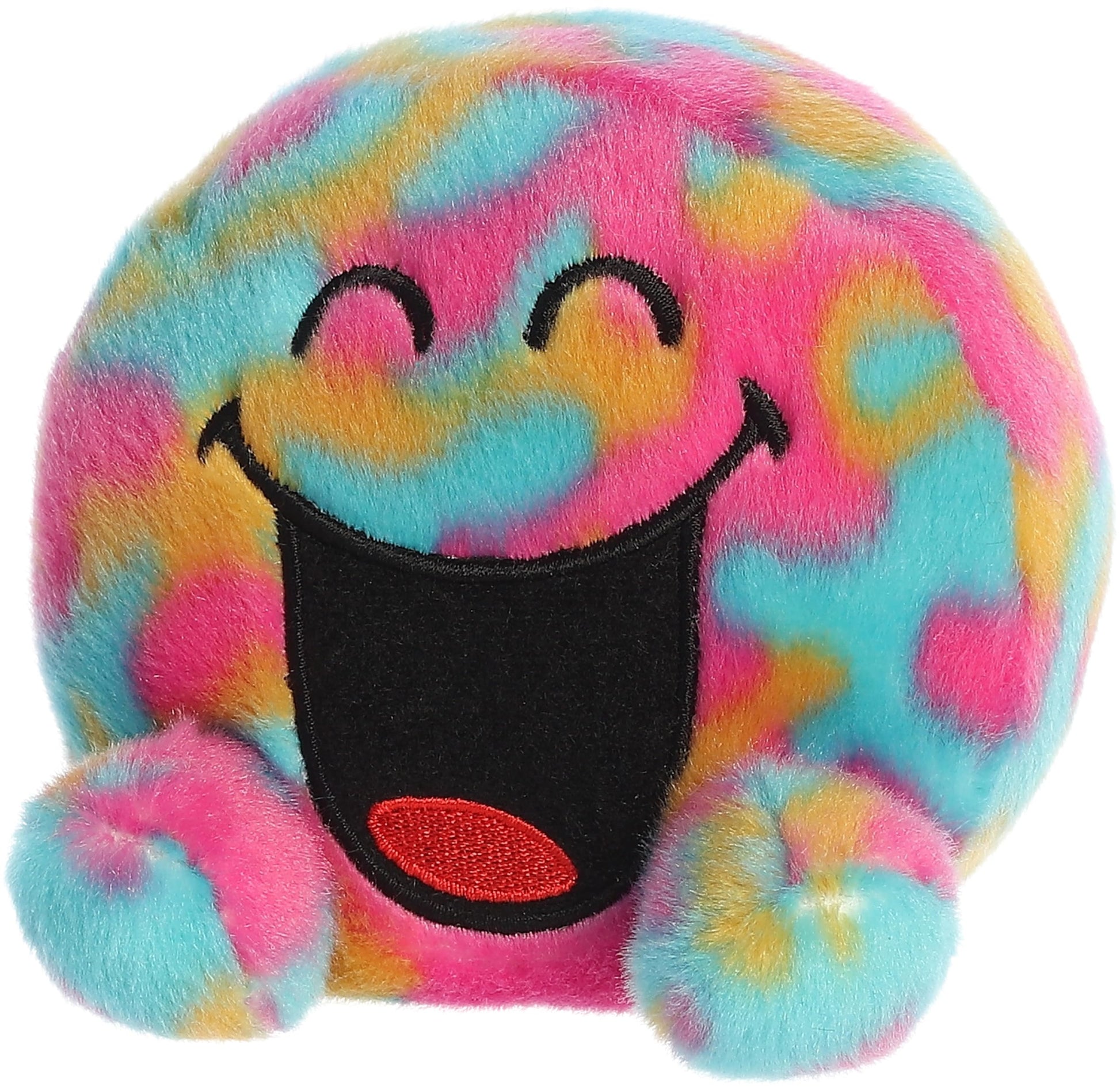 Aurora® Colorful SmileyWorld® Palm Pals™ Silly Stuffed Animal - Eye-Catching Designs - Whimsical Cuteness - Rainbow 5 Inches