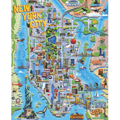 Boardwalk Puzzles New York, NY, 500 Piece Jigsaw Puzzle for Adults, 16 x 20 Inches, Made in USA