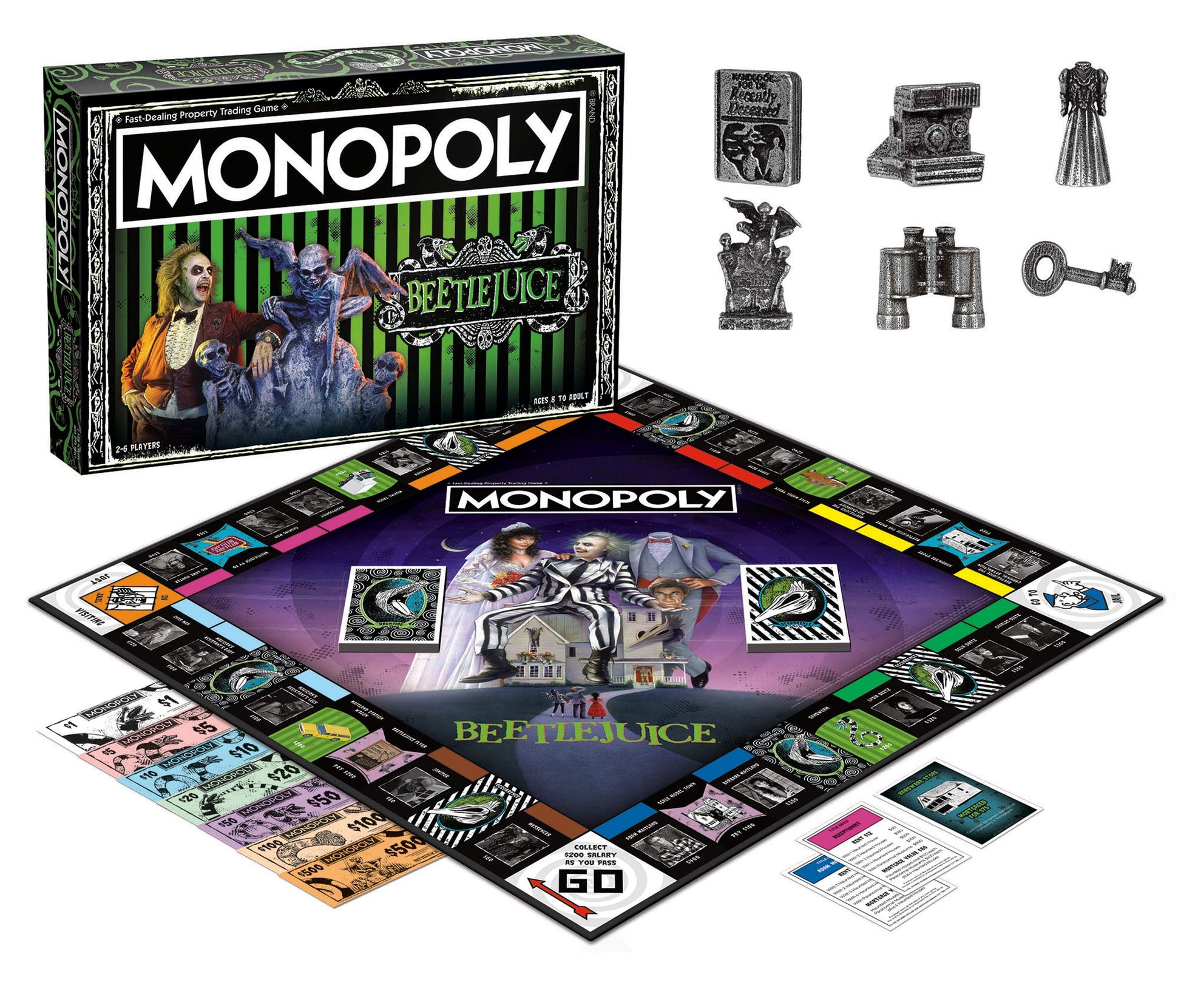 Monopoly Beetlejuice Board Game | Based on The 80’s Fantasy Film Beetlejuice | Officially Licensed Beetlejuice Merchandise | Themed Classic Monopoly
