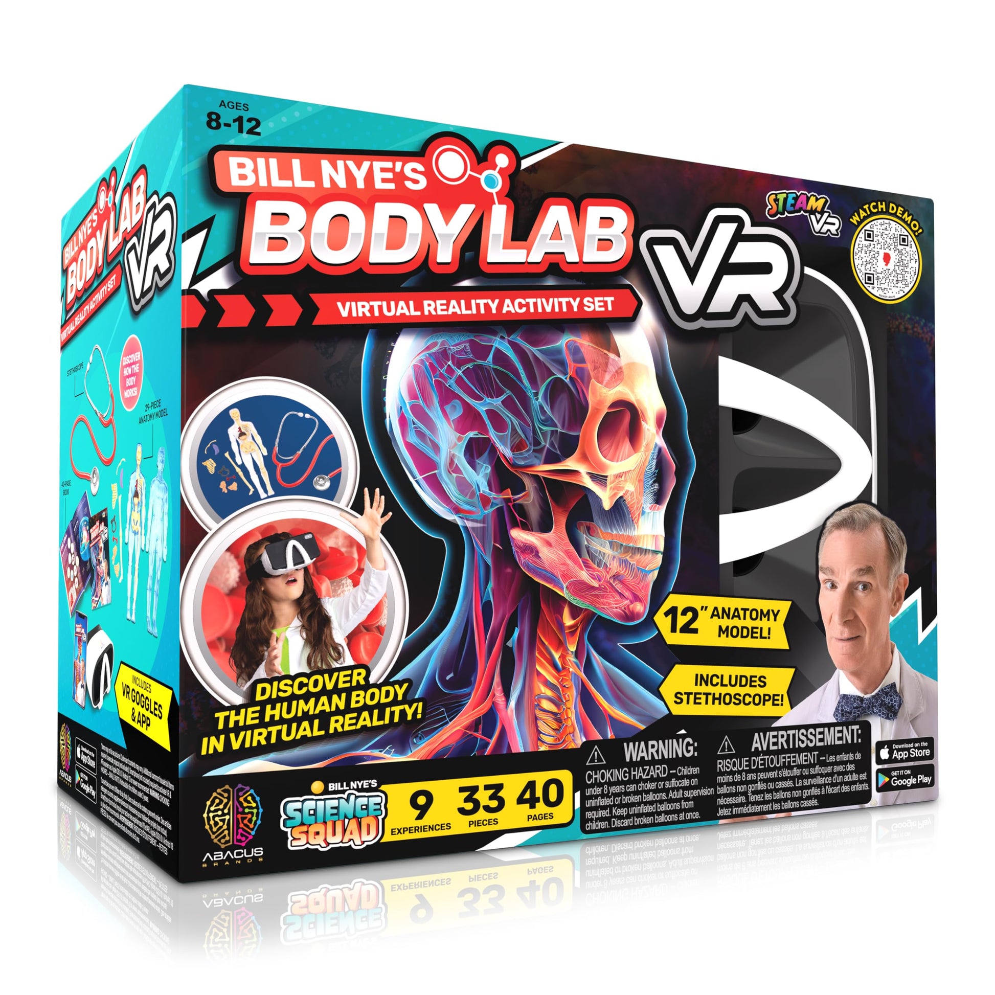 Abacus Brands Bill Nye's Science Squad Body Lab VR- Kids STEM Activity Set
