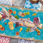 CMUSKO Beach Theme Party Decorations Tablecloth, 4Pcs Beach Tablecloth Summer Ocean Waves Tablecloth Plastic Beach Table Cloth Ocean Water Print Pool