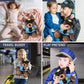 DolliBu Brown Bear Police Officer Plush Toy - Super Soft Plush with Red Plaid Hoodie, Cute Cop Uniform and Cap Outfit - 10 Inches