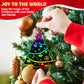 JOYIN 72 Pcs Christmas Scratch Art Ornaments, Rainbow Color Scratch Paper Off Craft Kit Includes Xmas Tree, Christmas Hanging Ornament for Kids
