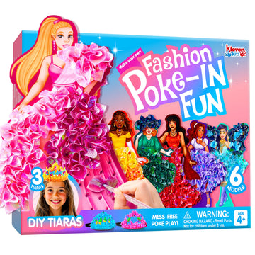 JOVA Klever Kits Poke in Fun Art Crafts for Kids Ages 4-8, Princess Dress-up, Art Activities, DIY Craft Kits, Birthday Gifts for Girls Ages 4 5 6 7 8+