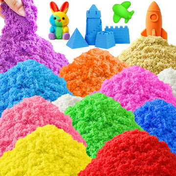 Dshengoo 12 Pack Colorful Play Sands,8 lbs Crafts Sand Art Kit Sensory Play Refill Bulk for Kids,Christmas,Parties,Decorations,Weddings,11 Colors