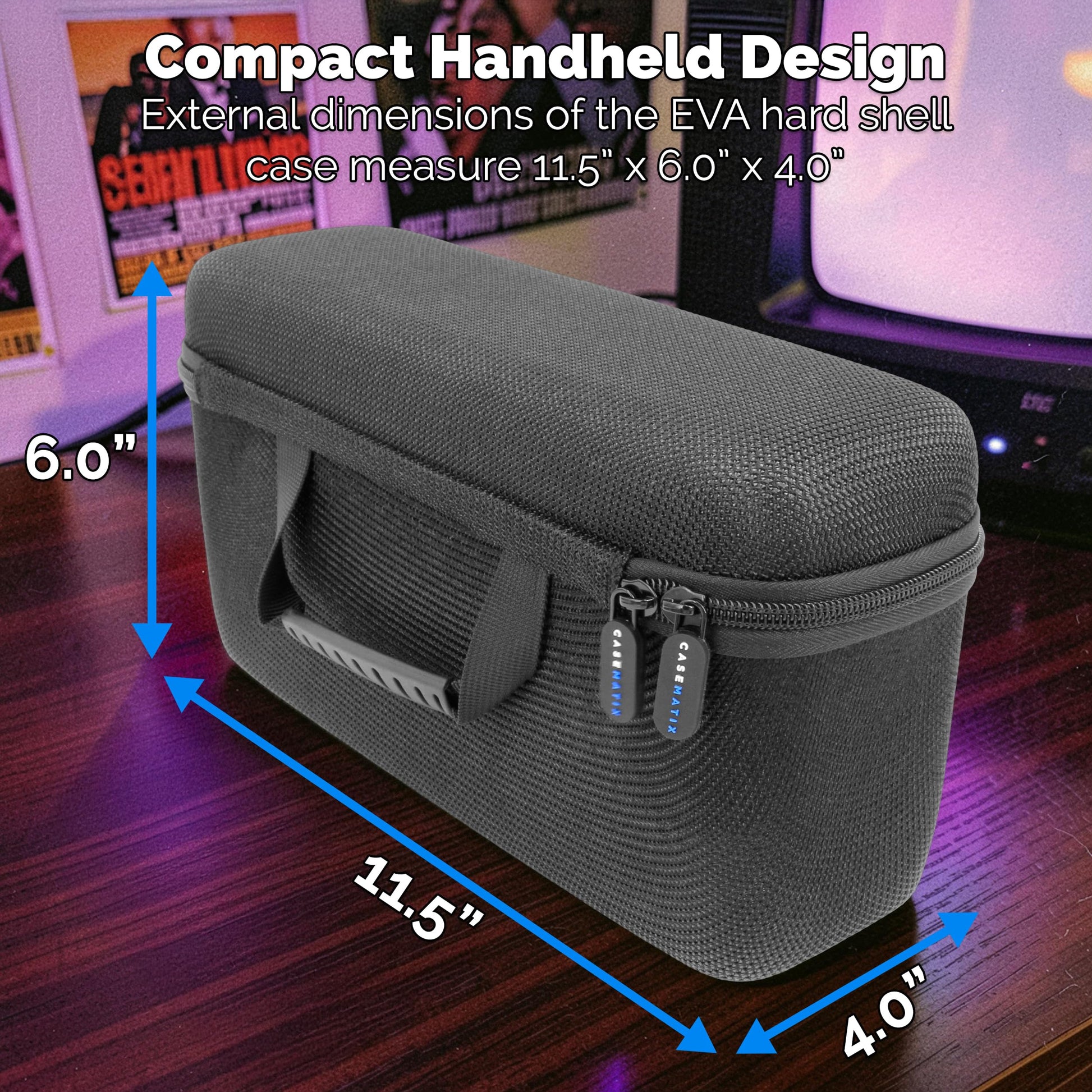 CASEMATIX N64 Game Cartridge Storage Case Compatible with 12 Nintendo 64 Game Cartridges, Retro Video Game Organizer with Padded Game Holder, Carry