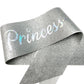 NAUXIUDSJS Birthday Sash for Women, Birthday Princess Glitter Silver Sash with Multi color Foil, Party Favors Supplies for 18th 21st 30th 40th 50th