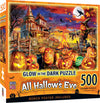 MasterPieces 500 Piece Glow in The Dark Halloween Jigsaw Puzzle - All Hallow's Eve - 15"x21"