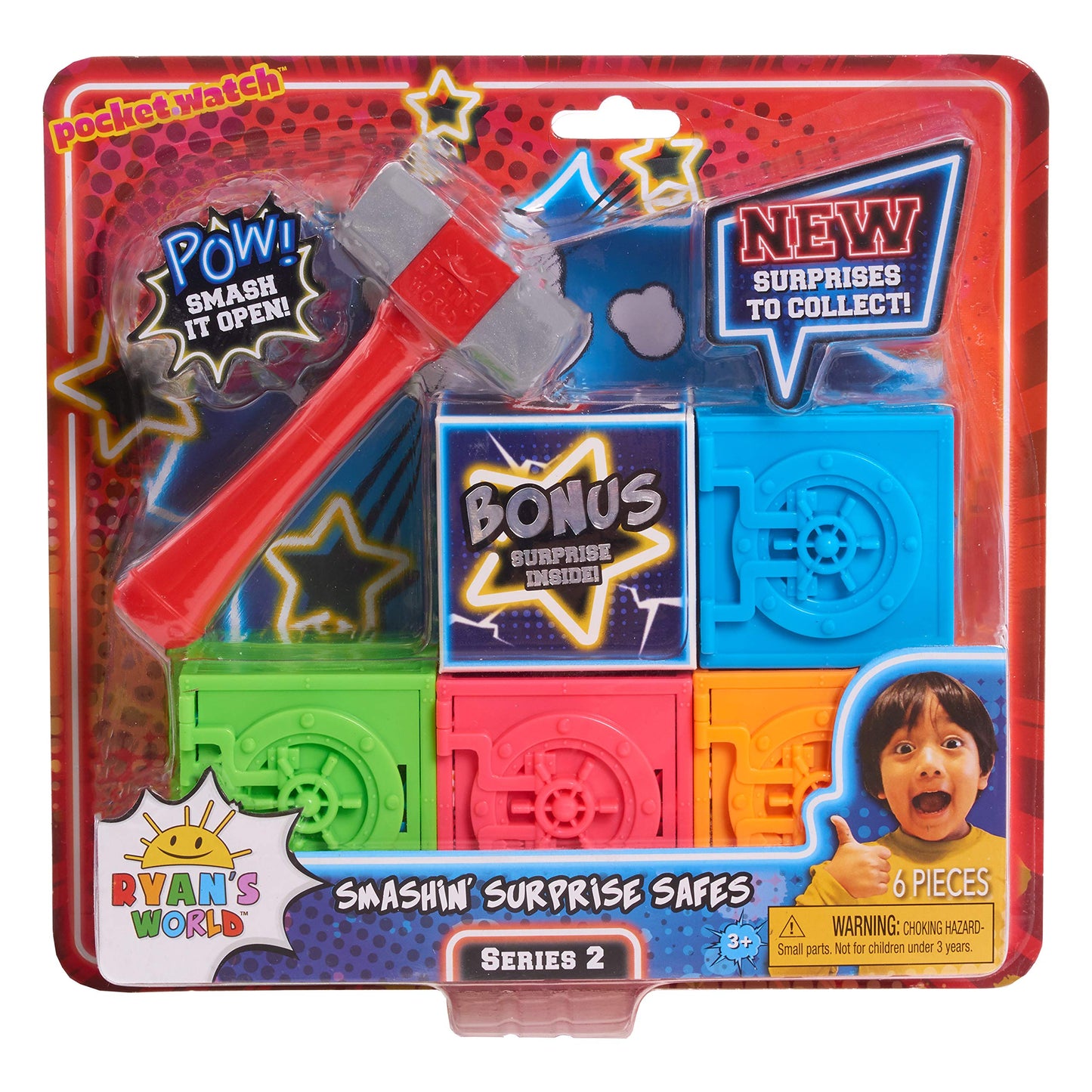 RYAN'S WORLD Smashin’ Surprise Safes, Series 2, Includes Surprise Figures, Styles May Vary