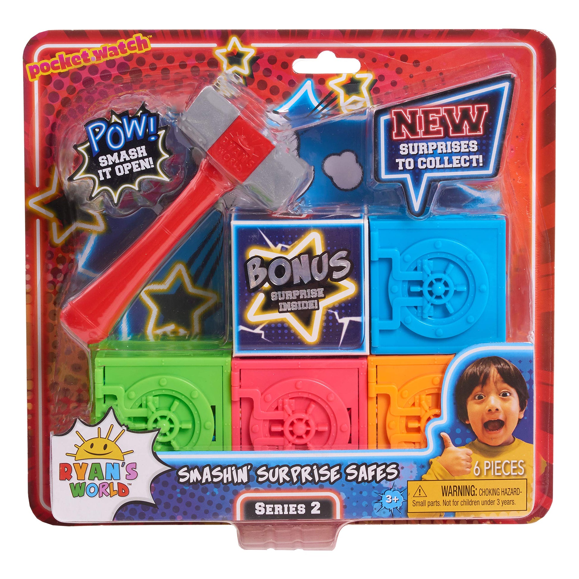 RYAN'S WORLD Smashin’ Surprise Safes, Series 2, Includes Surprise Figures, Styles May Vary
