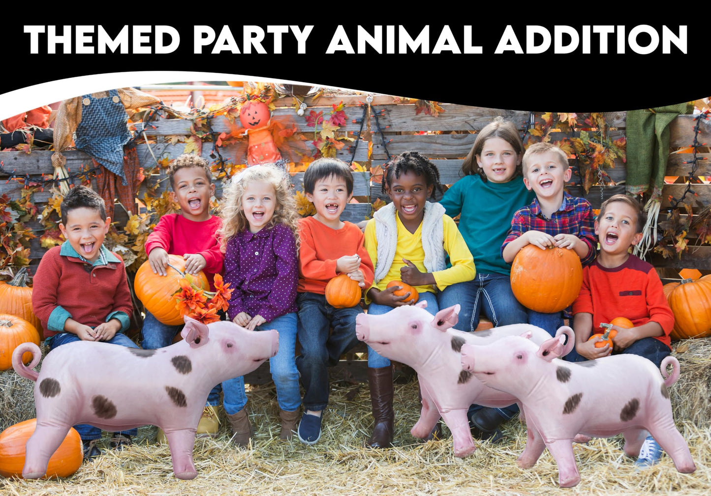 Inflatable Pig, Decorations for Birthday Party Supplies Toy, Cowboy & Cowgirl Farm Theme Gifts, Blow Up Boar Decor, Inflables Para Fiestas Pig