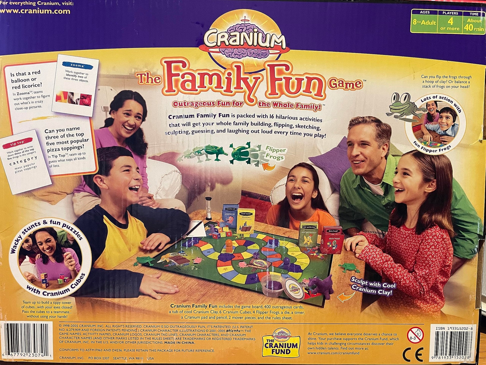 Cranium The Family Fun Game Outrageous Fun For the Whole Family 8 to AdultQ