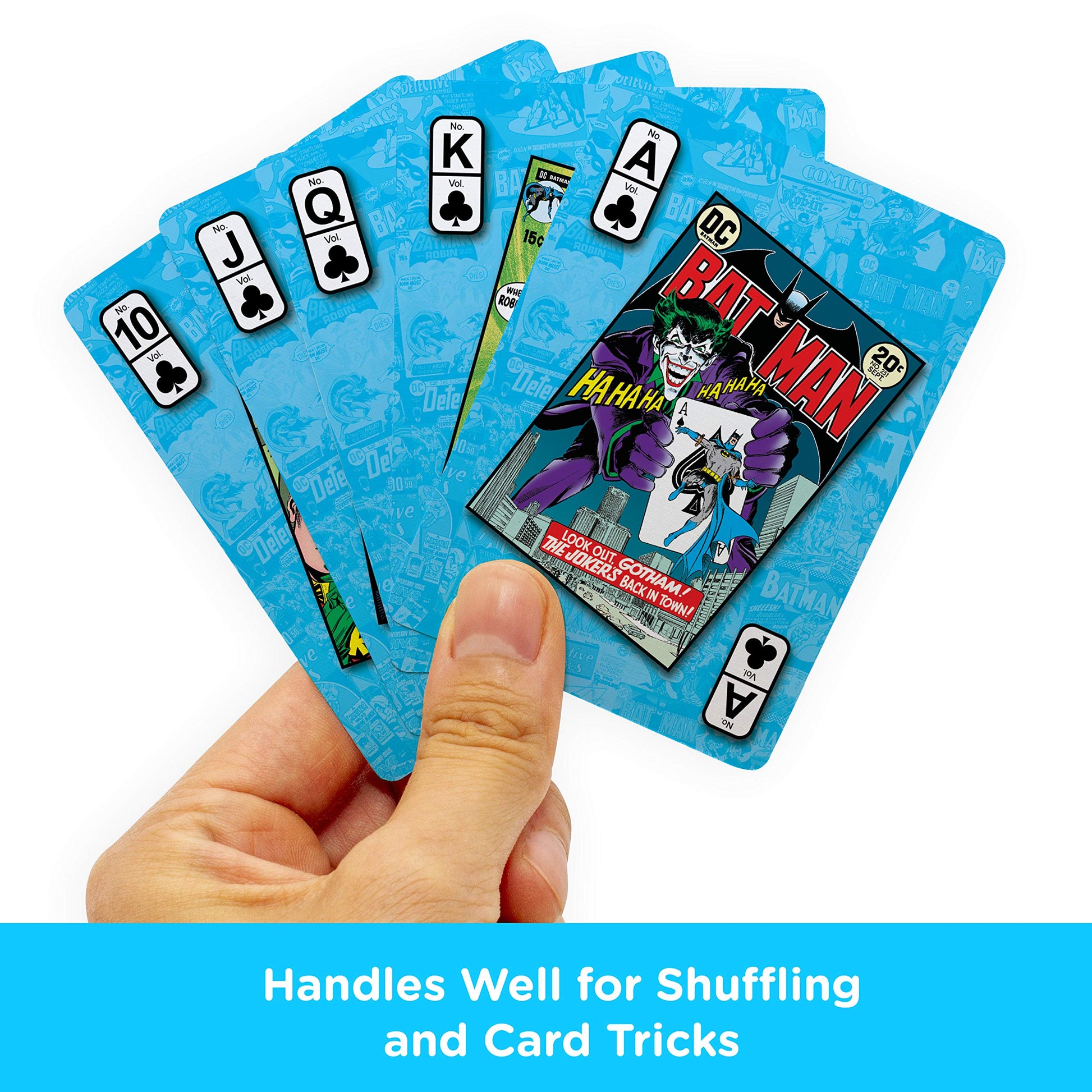 AQUARIUS DC Comics Batman Playing Cards - Batman Themed Deck of Cards for Your Favorite Card Games - Officially Licensed DC Comics Merchandise