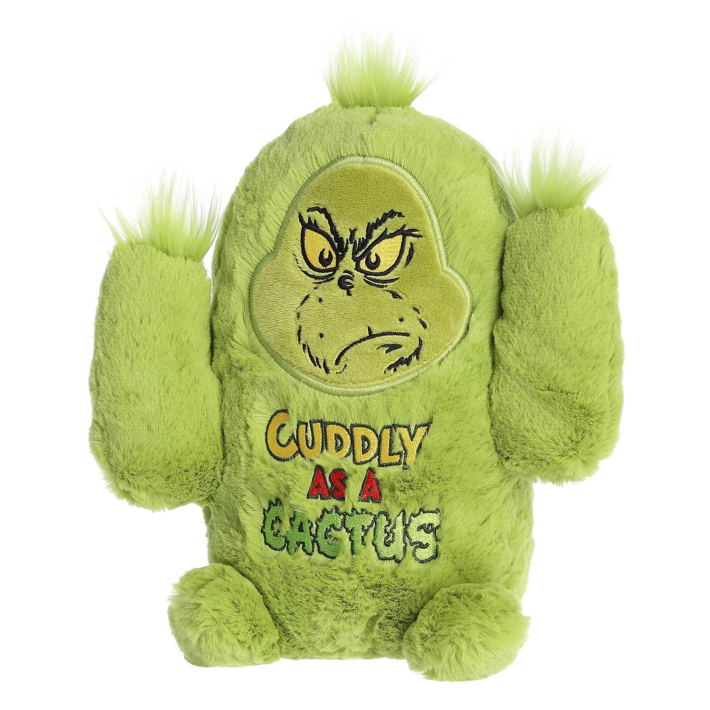 Aurora® Whimsical Dr. Seuss™ Prickly Grinch Stuffed Animal - Officially Licensed Plush for Imaginative Play - Perfect for Kids and Adults - Green 9.5