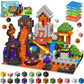 150PCS Magnetic Building Blocks - 6 Big Magnetic Base Building STEM Toys, Magnet Cube Game for Kids, Build Mine Castle Volcano World for Boys Girls
