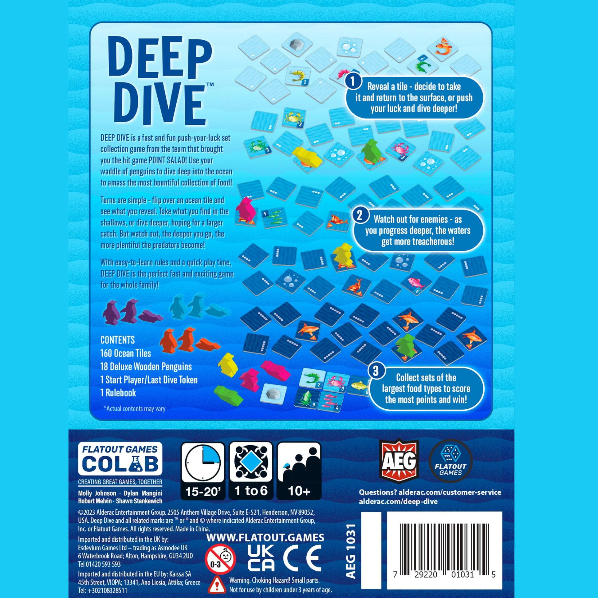 AEG & Flatout Games | Deep Dive - A Push Your Luck Game for the Whole Family | From the Creators of Point Salad | Easy to Learn | Quick to Play |