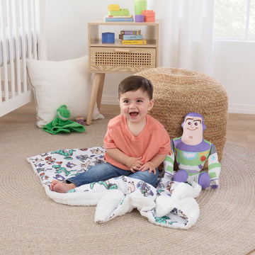 NoJo Disney Toy Story Play All Day Buzz Lightyear Plush Character - Green, Purple, and White