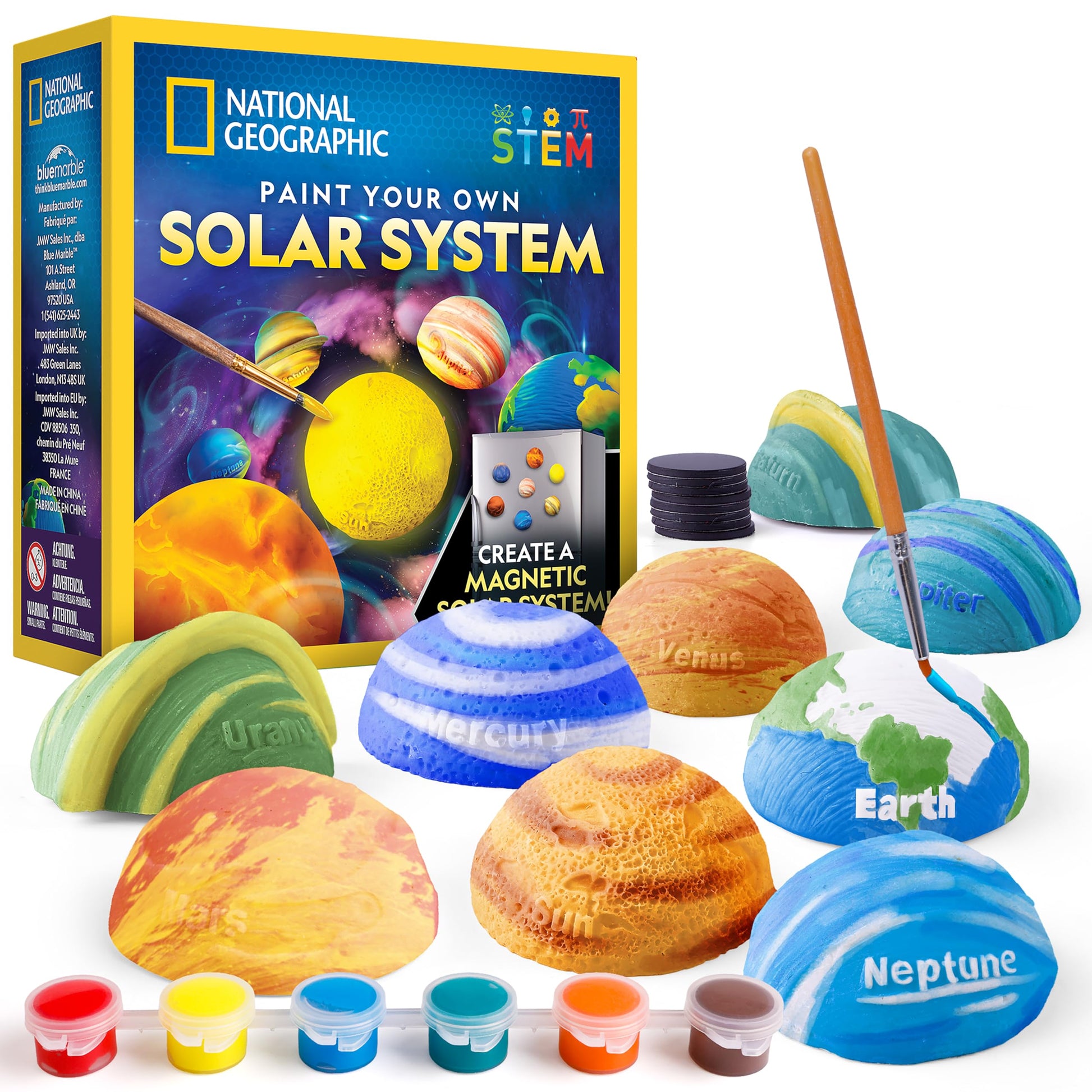 National Geographic Magnetic Solar System Art Kit for Kids with 9 Magnets