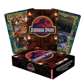 Aquarius Jurassic Park Playing Cards Standard Size - Themed Novelty Deck with 52 Unique Dinosaur Designs - Collectible Merchandise Gift for Teens