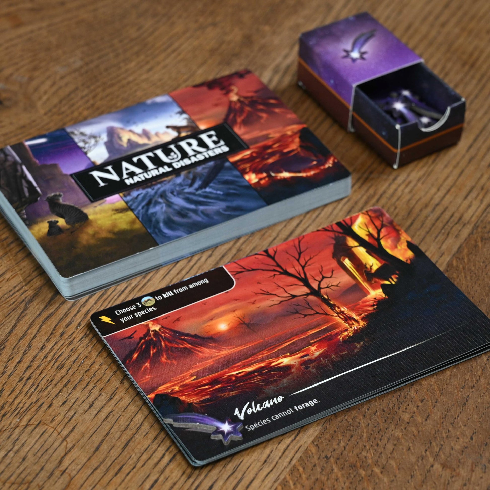 Nature Board Game Expansion - Module 3: Natural Disasters | Survive Volcanoes, Ice Ages, and Catastrophic Ecosystem Events | Wildlife Strategy Game |