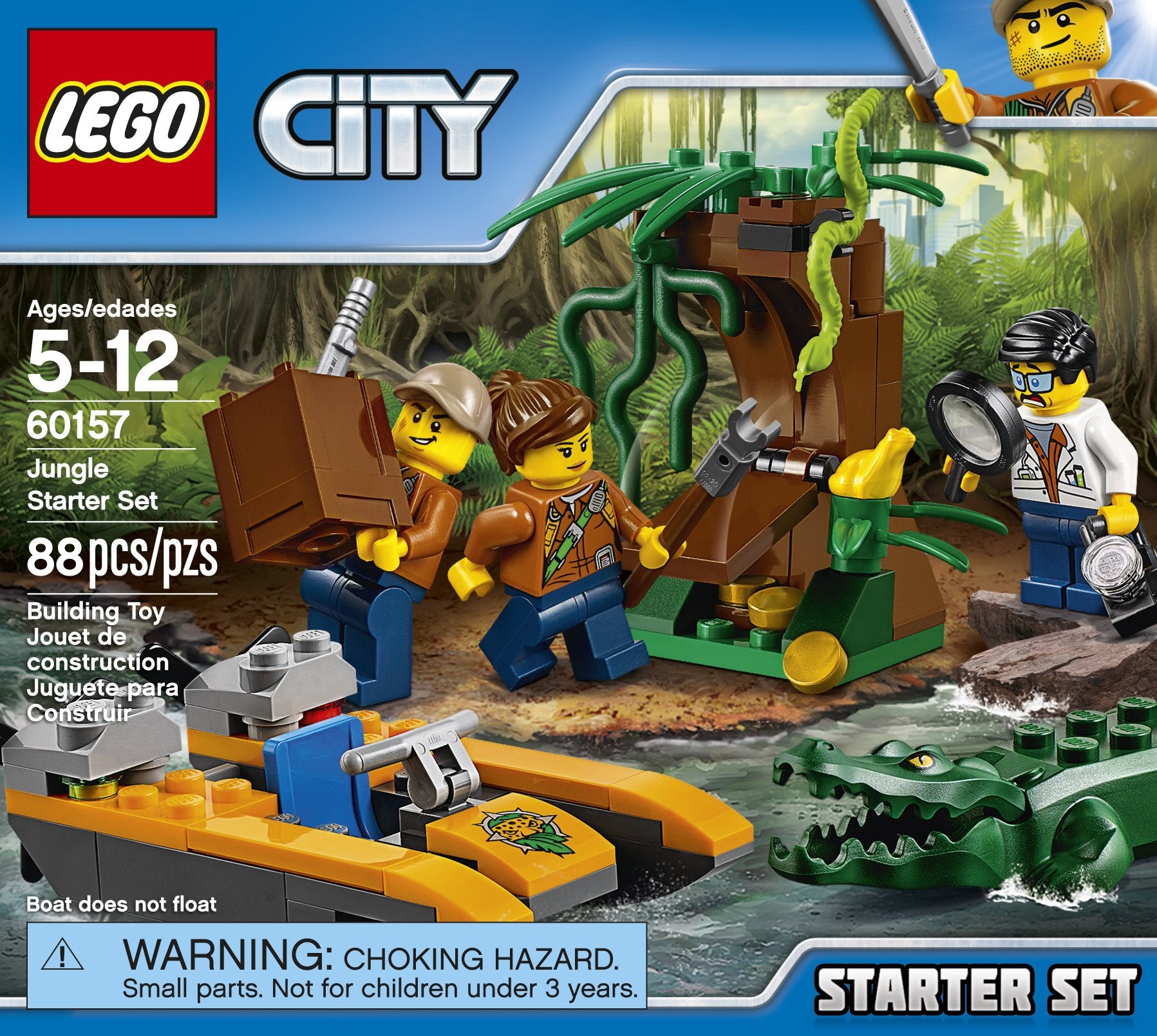LEGO City Jungle Explorers Jungle Starter Set 60157 Building Kit (88 Piece)