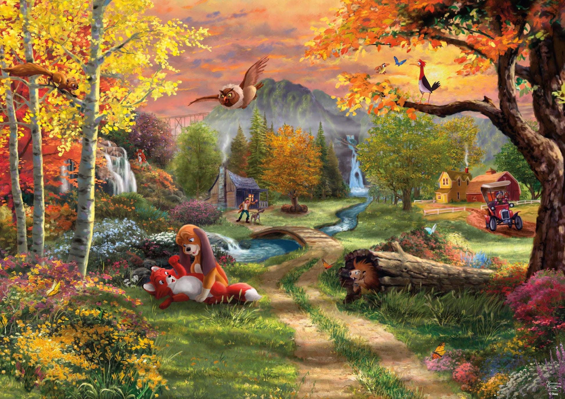 Ceaco - Thomas Kinkade Disney - The Fox and the Hound - 300 Piece Puzzle