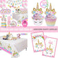 Lifestyle Extra-Large 2 Pack Unicorn Tablecloth - 108"x54" Disposable Table Cover for Birthday Party, Baby Shower & Girl Decoration - Birthday