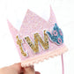 WAUAO Alice in Wonderland Tea Party Decorations - Birthday Crown/Hat, Girl's 2nd Birthday Pink Outfit