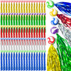 Zeustbonwe 150Pcs Comet Balls Rubber Bouncy Balls Bulk with Colorful Streamers for Birthday Party Favors Pinata Goodie Bag Stuffers parade