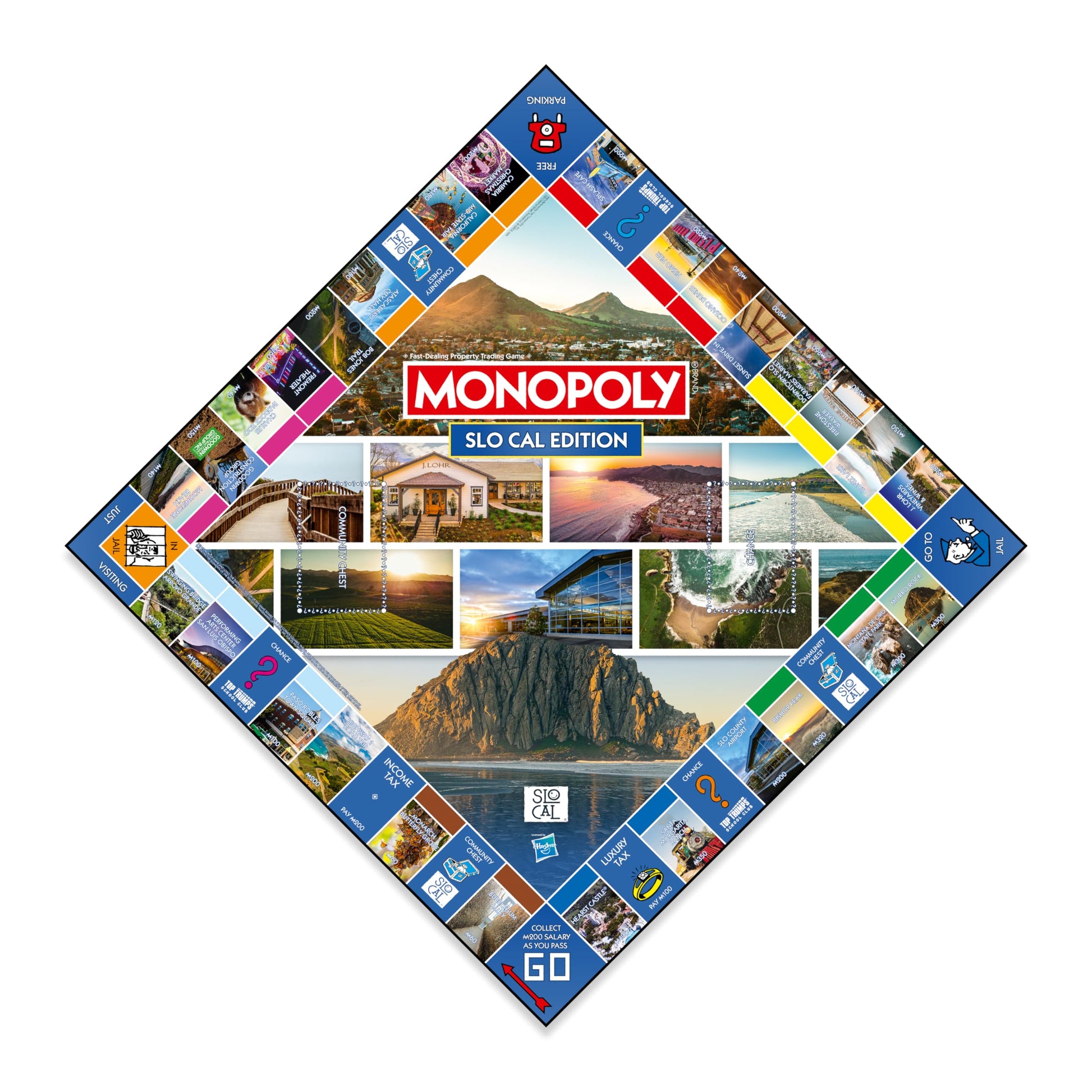 Monopoly Board Game SLO Cal Edition : 2-6 Players Family Board Games for Kids and Adults, Board Games for Kids 8 and up, for Kids and Adults, Ideal