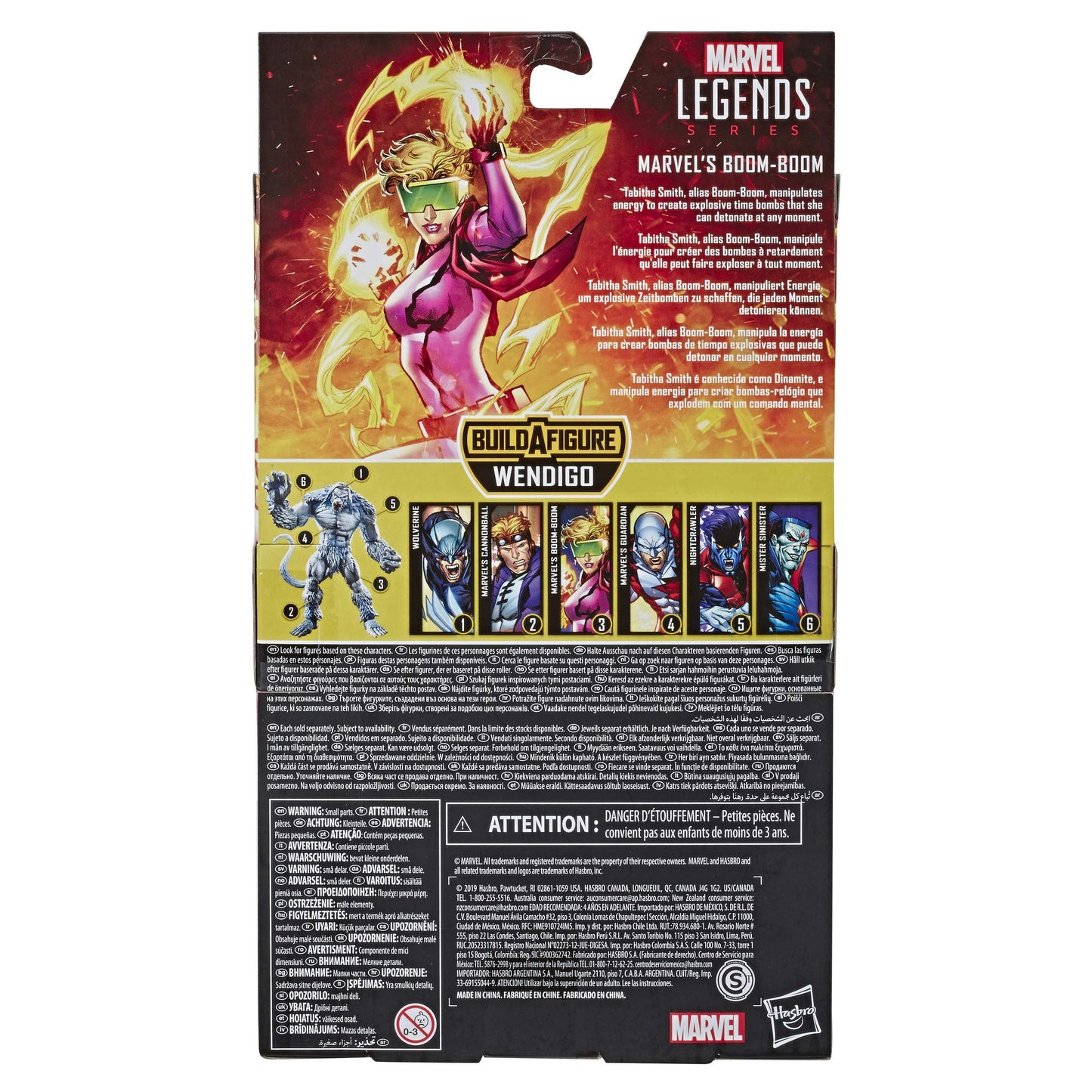 Marvel Classic Hasbro Marvel Legends Series 6" Collectible Action Figure Marvel’s Boom-Boom Toy (X-Men/X-Force Collection) - with Wendigo