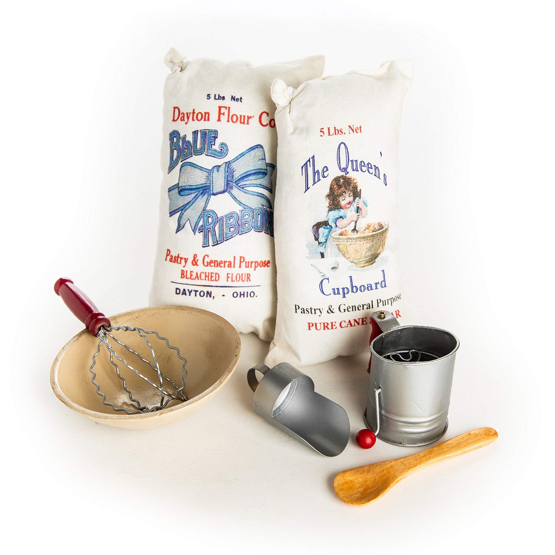 The Queen's Treasures 18 Inch Doll Baking Accessories, 7 Piece Vintage Kitchen Baking Tool Set and Food, Compatible with American Girl DollFurniture