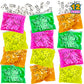 ArtCreativity Domino Game Set - Pack of 12 - Each Domino Set Includes 28 Pieces Per Neon Pink, Yellow, Green and Orange Bags - Great School, Carnival