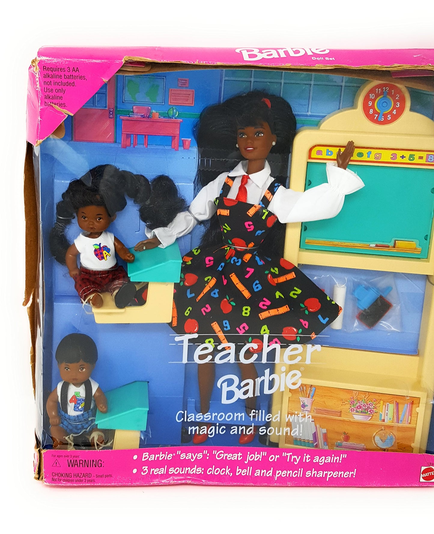 Mattel AA Teacher Barbie with 2 Students 1995, 13915