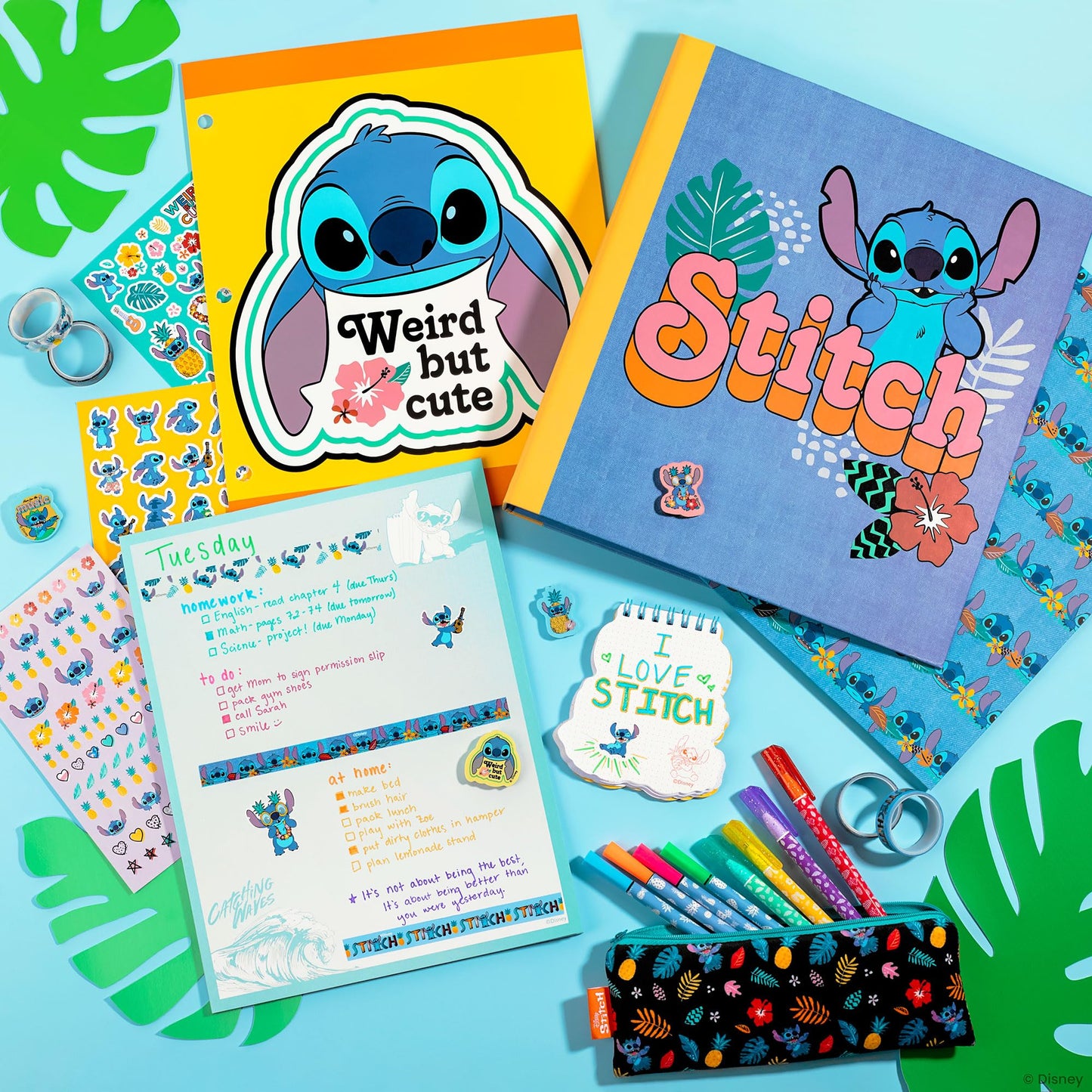 Fashion Angels Disney's Stitch 3-Ring Binder Stationery Set