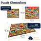 White Mountain 500 Piece Jigsaw Puzzle Nostalgic Retro Collage Puzzles with Large Pieces Gift for Adults and Seniors 18"x24" - Classic Games