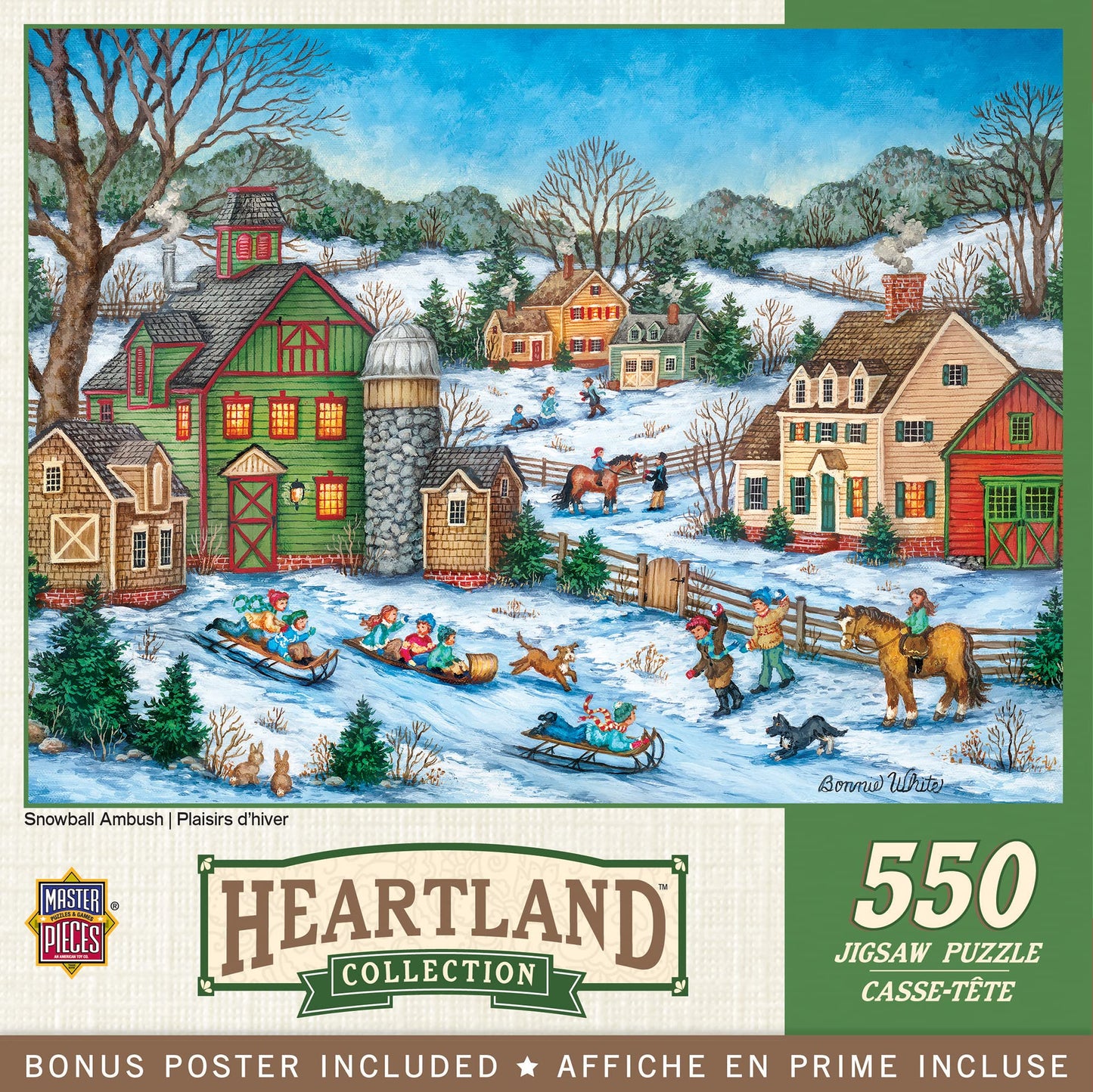 MasterPieces Heartland Collection - Snowball Ambush 550pc Puzzle