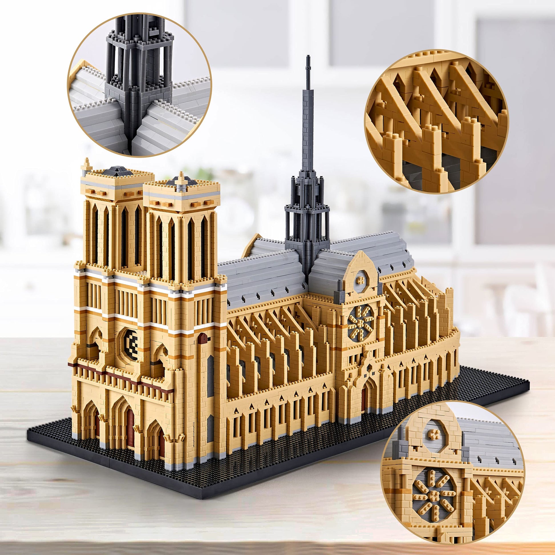 Notre Dame de Paris 7380 PCS Micro Building Blocks Set - Detailed Architectural Model Kit for Adults & Teens, Creative DIY Gift Idea, Miniature