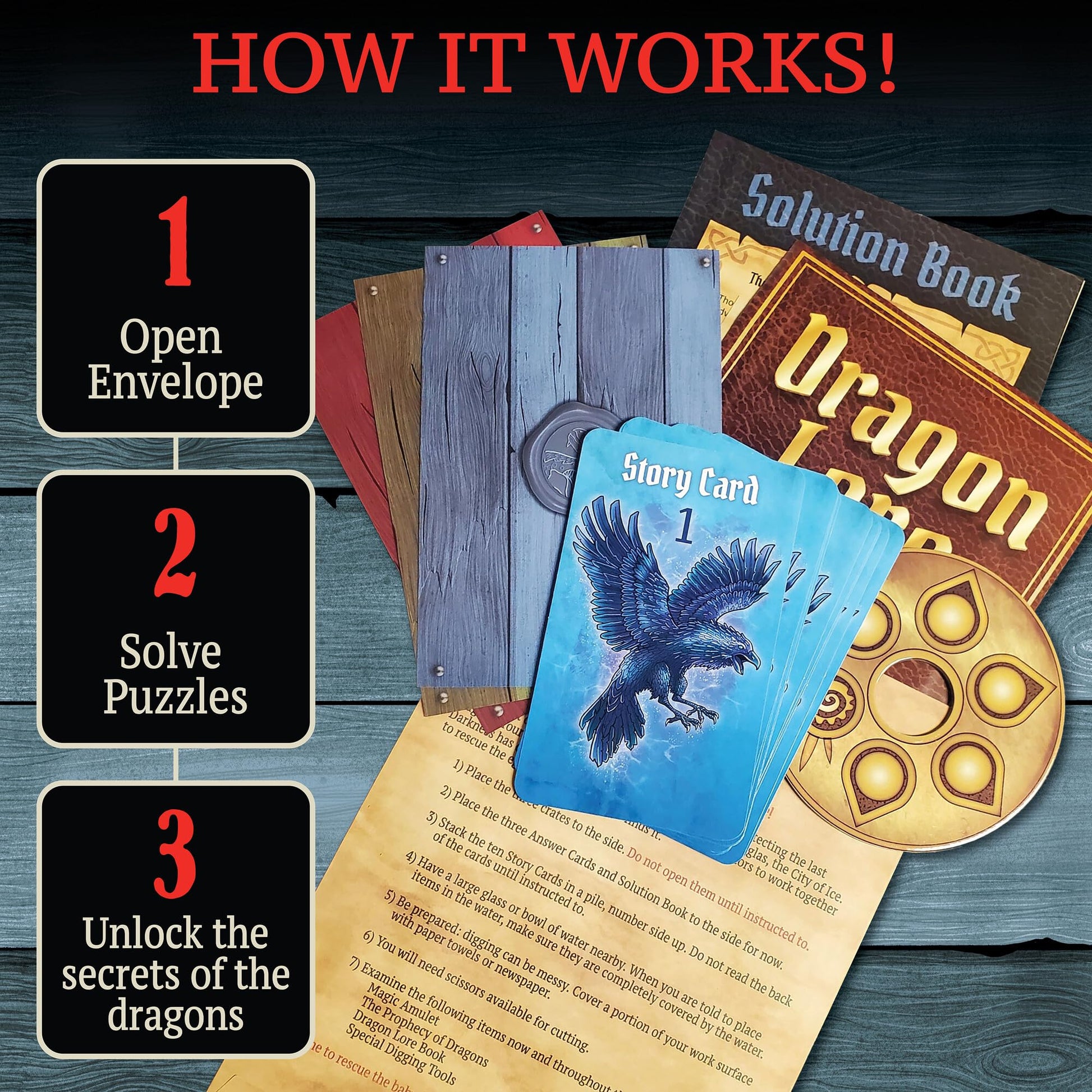 MindWare Dig It Up! Crack the Crate Board Game for 1 or More Players - Bring the Thrill of Escape Rooms Home - for Adults & Kids 8 & Up