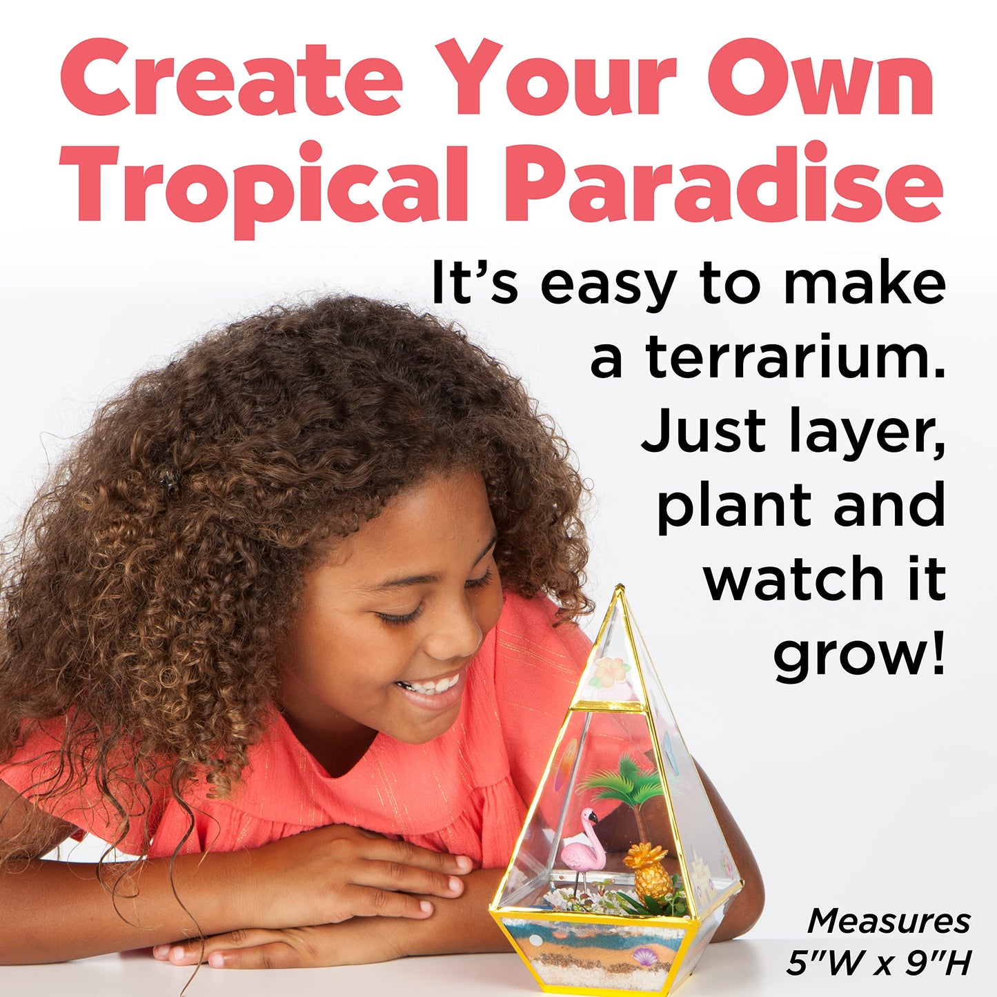 Creativity for Kids Tropical Terrarium Craft Kit - Kids Terrarium Kit, STEAM Activity (Ages 7+)