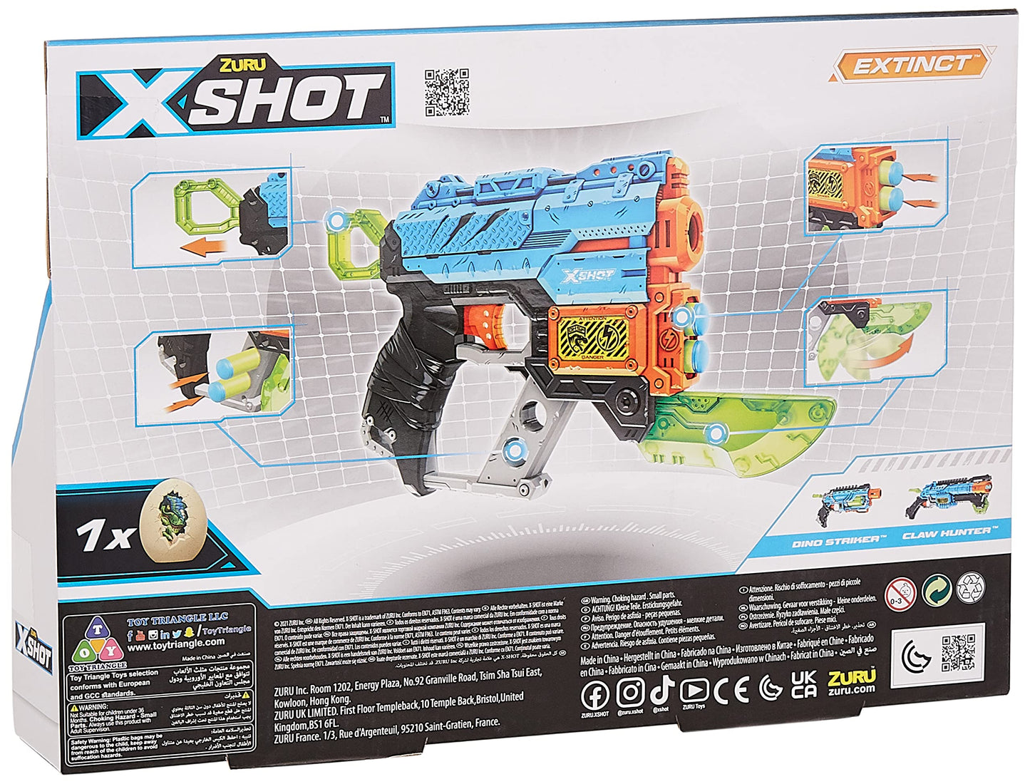 X-Shot Dino Attack Extinct (1 MEDIUM Egg, 8 darts)